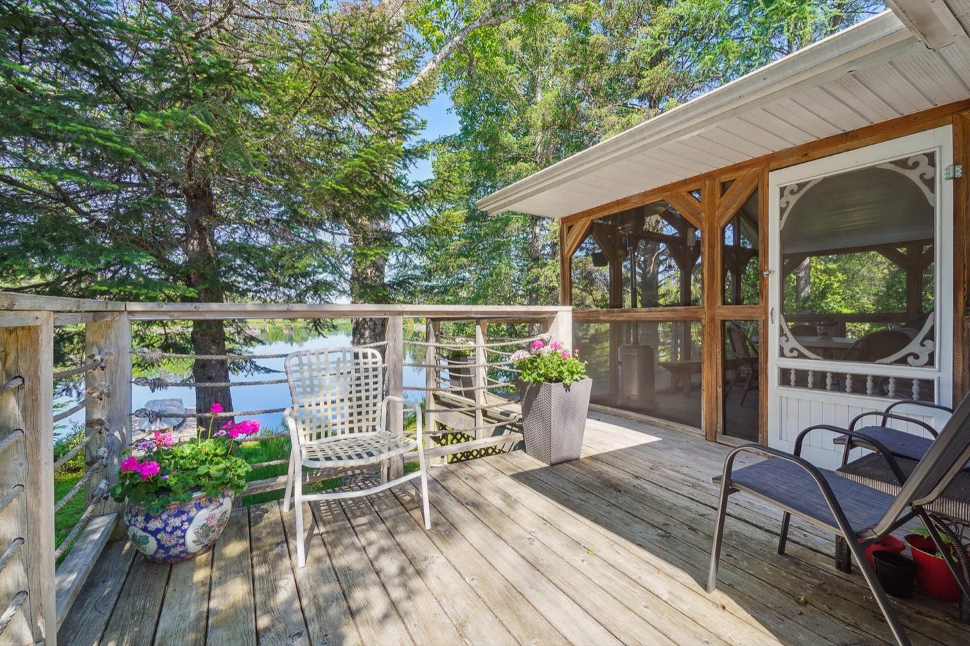 Private dock on the lake